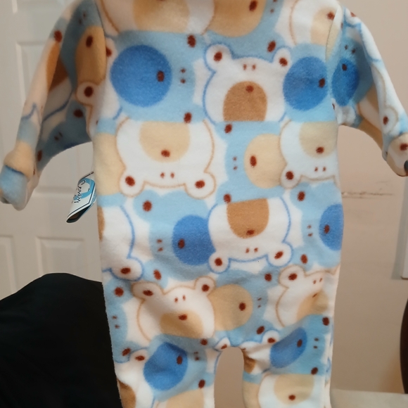 Carter's Blue and Cream Patterned Footie - Picture 3 of 6